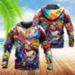 Moose Animals Beautiful Painting Color Style - Hoodie
