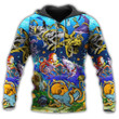 Shark Fighting Lovely Octopus Colorful - Hoodie