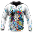 Lion Loves Flowers And Butterfly So Pretty - Hoodie