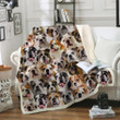 You Will Have A Bunch Of English Bulldogs Fleece Sherpa Throw Blanket