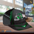 Personalized Truck Green Grid Pattern Gift For Truckers Baseball Cap Classic Hat Men Woman Unisex