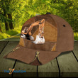 Excavator Zipper Brown Leather Pattern Gift For Who Loves Excavator Baseball Cap Classic Hat Men Woman Unisex