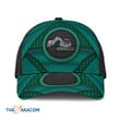 Excavator Circle Teal And Black Pattern Gift For Who Loves Excavator Baseball Cap Classic Hat Men Woman Unisex