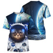 Astronaut Cat - 3D All Over Printed Shirt