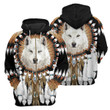 Wolf Native American - 3D All Over Printed Shirt