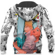 Denji Style Chainsaw Man Custom Anime Gift For Fan Hoodie Zip Sweatshirt Casual Hooded Jacket Coat
