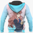A Slient Voice Nishimiya Shouko Custom Anime Gift For Fan Hoodie Zip Sweatshirt Casual Hooded Jacket Coat