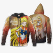 Sailor Venus Minako Aino Custom Anime Gift For Fan Hoodie Zip Sweatshirt Casual Hooded Jacket Coat