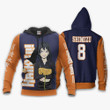 Karasuno Kiyoko Shimizu Custom Anime Gift For Fan Hoodie Zip Sweatshirt Casual Hooded Jacket Coat