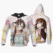 Rent A Girlfriend Ichinose Chizuru Custom Anime Gift For Fan Hoodie Zip Sweatshirt Casual Hooded Jacket Coat