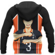 Asahi Azumane Karasuno Custom Anime Gift For Fan Hoodie Zip Sweatshirt Casual Hooded Jacket Coat