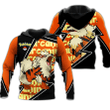 Arcanine Pokemon Custom Anime Gift For Fan Hoodie Zip Sweatshirt Casual Hooded Jacket Coat
