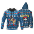 Pokemon Blue Custom Anime Gift For Fan Hoodie Zip Sweatshirt Casual Hooded Jacket Coat