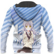 Angel Beats Tachibana Kanade Custom Anime Gift For Fan Hoodie Zip Sweatshirt Casual Hooded Jacket Coat