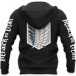 Black Hange Zoe Custom Anime Gift For Fan Hoodie Zip Sweatshirt Casual Hooded Jacket Coat
