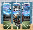 Strong Player On The Stadium And Lightening Philadelphia American Football Philly Eagles Super Bowl Tumbler