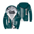 Philadelphia American Football Philly Eagles Super Bowl Shoelaces Gift For Fan Fleece Hoodie With Hood Warm Jacket Winter Coat Outwear