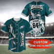 Personalized Philadelphia American Football Philly Eagles Super Bowl Custom Name Baseball Jersey Shirt