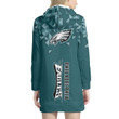 Gift For Fan Philadelphia American Football Philly Eagles Super Bowl Lady Hoodie Dress Women's Long Sleeve Hooded Jumpers Casual Dress Gifts
