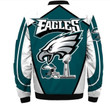 Philadelphia American Football Philly Eagles Super Bowl Jacket Style #1 Bomber Coat Fans Outwear Windproof Motorcycle Zipper Leather Jacket