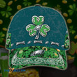 Personalized St Patrick Day Teal Background Philadelphia American Football Philly Eagles Super Bowl Fan Team Baseball Cap Classic Hat Men Woman Unisex