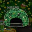 Personalized St Patrick Day Teal Background Philadelphia American Football Philly Eagles Super Bowl Fan Team Baseball Cap Classic Hat Men Woman Unisex