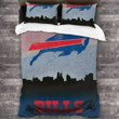 Buffalo American Football Team Bisons Bills Team City Shadow Comforter Duvet Cover With Two Pillowcase Bedding Set
