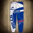 White-Blue Pattern Men's Buffalo American Football Team Bisons Bills Team Printed 3D Gift For Christmas Chargers Sweatpants Jogging