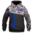 Buffalo American Football Team Bisons Bills Team Military Hoodie Zip Hoodie Sweatshirt Casual Hooded Jacket Coat