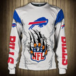 Buffalo American Football Team Bisons Bills Team For Fan Gift Sweatshirt Long Sleeve Crewneck Casual Pullover Top