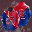 Buffalo American Football Team Bisons Bills Team Great Hoodie Zip Hoodie Sweatshirt Casual Hooded Jacket Coat