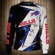 Buffalo American Football Team Bisons Bills Team Colorblock For Fan Gift Sweatshirt Long Sleeve Crewneck Casual Pullover Top