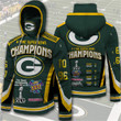 Gift For Fan Green Bay American Football Team Packers Aaron Rodgers Super Bowl 4 Times Champions Bandana Hoodie