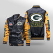 Green Bay American Football Team Packers Aaron Rodgers Gift For Fan Team Leather Bomber Jacket Outerwear Christmas Gift