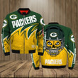Green Bay American Football Team Packers Aaron Rodgers Sign And Skull Gift For Fan Team Bomber Jacket Outerwear Christmas Gift