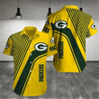 Green Bay American Football Team Packers Aaron Rodgers Team Gift For Fan Pattern Stripe Short Sleeve Hawaiian Shirt