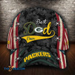Personalized Best Dad Ever USA Flag Pattern Green Bay American Football Team Packers Aaron Rodgers Fan Team Baseball Cap Classic Hat Men Woman Unisex