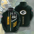 Green Bay American Football Team Packers Aaron Rodgers Great Team Gift Hoodie Zip Hoodie Sweatshirt Casual Hooded Jacket Coat