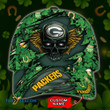 Personalized Skull And Wings St Patrick’s Day Green Bay American Football Team Packers Aaron Rodgers Fan Team Baseball Cap Classic Hat Men Woman Unisex