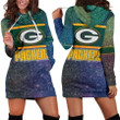 Green Bay American Football Team Packers Aaron Rodgers With Gift For Fan Hoodie Dress Women's Long Sleeve Hooded Jumpers Casual Dress Gifts