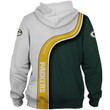 Gift Team Fan Green Bay American Football Team Packers Aaron Rodgers Mens 3D Hoodie Zip Hoodie Sweatshirt Casual Hooded Jacket Coat