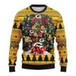 Green Bay American Football Team Packers Aaron Rodgers Great Team Gift Tree Christmas Ugly Sweater