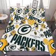 Green Bay American Football Team Packers Aaron Rodgers 1961 G Logo Set Comforter Duvet Cover With Two Pillowcase Bedding Set