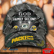 Personalized God First Family Second Green Bay American Football Team Packers Aaron Rodgers Fan Team Baseball Cap Classic Hat Men Woman Unisex