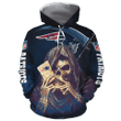 New England Pat American Football Team Patriots Halloween Hoodie Zip Hoodie Sweatshirt Casual Hooded Jacket Coat