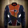 New England Pat American Football Team Patriots Stripes Pattern Gift For Fan Team Bomber Jacket Outerwear Christmas Gift