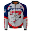 New England Pat American Football Team Patriots Team Gift For Fan Graphic Player Running Bomber Jacket Outerwear Christmas Gift