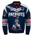 New England Pat American Football Team Patriots bomber Jacket Style #4 Bomber Coat Fans Outwear Windproof Motorcycle Zipper Leather Jacket