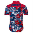 New England Pat American Football Team Patriots Team Gift For Fan Tropical Flower Short Sleeve Hawaiian Shirt