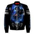 New England Pat American Football Team Patriots Death And Skull Gift For Fan Team Bomber Jacket Outerwear Christmas Gift